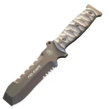 Tops Knives Pry Knife, Micarta Handle w/Black Traction Coating, Fixed