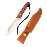 Grohmann Knives Deer & Moose Knife, Rosewood Handle, Plain Edge Fixed