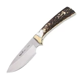 Muela of Spain Rebeco, 7.50 in., Stag Handle, Plain, w/Leather Sheath