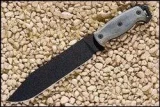 Ontario Knife Company RD 7 Blk Micarta Handle Black Plain Blade