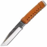 Boker USA Survivor Fixed Plain Blond Leather Handle with Sheath