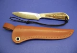 Grohmann Knives Staghorn Boat Knife Carbon Blade