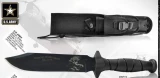 Schrade US Army Fixed Blade Knife with Black Coated High Carbon Steel