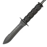 Fury Sporting Cutlery Saudi Army Knife, Black Handle, Plain, w/Sheath