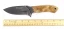 Magnum by Boker Macro Stubby Plain Edge Fixed Blade Knife with Burl Wo
