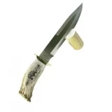 Silver Stag Pacific Bowie Scrimshaw