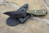 ShadowTech Knives Talon D, Black Blade, Plain, Green Textured G10