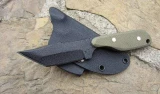 ShadowTech Knives Talon C, Black Blade, Plain, Green Textured G10