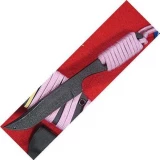 ShadowTech Knives Hiker, Black Blade, Plain, Pink Cord Wrap