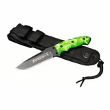 Hogue Zombie-X 5.5" Black Plain Fixed Blade Knife, Green Polymer Handl