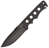 HallMark Cutlery Bad Blood - Commander Fixed Blade Knife, Black