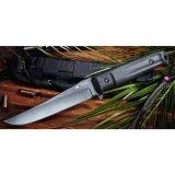 Kizlyar Supreme Croc D2-Black Titanium Fixed Blade Knife