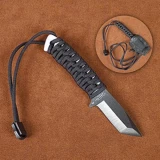 Stone River Black Ceramic Neck Knife - Tanto