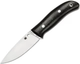 Spyderco Proficient Fixed Blade with Black Carbon Fiber Handle and Pla