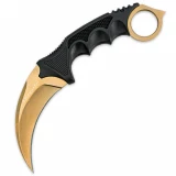 United Cutlery UC3131 Honshu Ninja Karambit, Black Handle, Gold Stonew