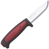 Morakniv Pro C, 3.6" Carbon Steel Fixed Blade, Black/Red TPE Handle, P