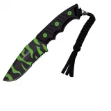 Z-Hunter Fixed Blade Knife w/Zombie Camo Serrated Blade