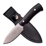 Elk Ridge 7.5" Satin Finish Fixed Blade Knife w/Black Wood Handle