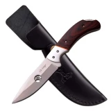 Elk Ridge Satin Finished Fixed Blade w/Brown Pakkawood Handle