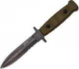 Master Cutlery Stonewash Fixed Blade - Green ABS Handle With Sheath