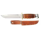 Ka-Bar Bowie Marine Hunter Fixed 5.8 in Blade Leather Handle