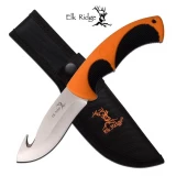 Elk Ridge Fixed 4 in Guthook Blade Orange Rubber Hndl ER-200-02G