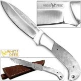 WHITE DEER Full Tang BLANK J2 Steel Tactical Knife Operators Drop Point
