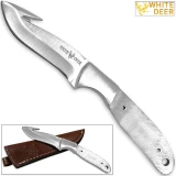 WHITE DEER Blank Guthook Junior Series J2 Steel Skinner Knife Blade