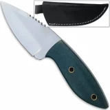 Hardened J2 German Steel Knife Handmade Full Tang Skinner Green Handle