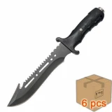Case of 6pcs Tactical Combat Hunting Knife W/ Glass Breaker
