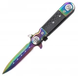 TAC Force Rainbow Stiletto-Style Assisted Opening Pocket Knife