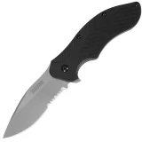 Kershaw Clash Spring Assisted Knife, 3.1" Serrated SpeedSafe Blade, GFN Handles - 1605ST