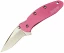 Pink Kershaw Chive Spring Assisted Knife, Ken Onion, 1.9" SpeedSafe Blade & Aluminum Handle