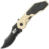 Smith & Wesson M&P Tactical Police Magic Knife w/Tan & Black Handle & Black ComboEdge Blade