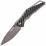 Schrade SCH706, 2.75" Gray Blade, Carbon Fiber Handle - 1084291