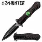 Zombie Hunting Stiletto Style Spring Assisted Open Pocket Knife