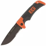 Gerber Bear Grylls Scout, 3.24" Clip Point Combo Blade, Rubber Handle - 31-000754