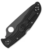 Spyderco Endura 4 Black Pocket Knife (Black FRN Handle, Combo Edge)