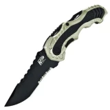 Smith & Wesson SWMP6CNS M&P Assisted Opening Knife, Magic Folder with Serrated Black Blade