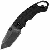 Kershaw Knives Shuffle II, Black FRN Handle, Blackwash Tanto Plain w/Clip