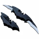 Bat Shape Double Side Blade Spring Assisted Tactical Pocket Man Knife Black