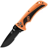 Gerber Bear Grylls Survival AO Single Blade Pocket Knife, Black/Orange, Black ComboEdge