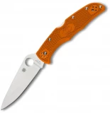 Spyderco Endura 4 Pocket Knife (Orange FRN Handle, Plain Edge)