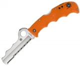 Spyderco Assist Rescue Knife, 3.7" VG-10 Blade, Orange FRN Handles - C