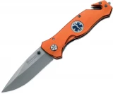Boker Magnum Medic Rescue Knife, 3.3" Blade, Orange Aluminum Handles - 01MB364