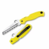 Spyderco Atlantic Salt, Yellow FRN Handle, Serrated