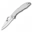 Spyderco Delica 4 Pocket Knife (Stainless Steel Handle, Plain Edge)