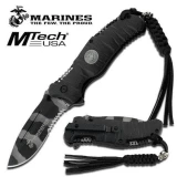 US Marines Spring Assisted Knife with 4MM Urban Camo Blade & ABS