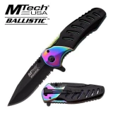 3851 USA Titanium Bolster Ballistic Tac Knife Spring Assisted