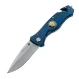 Magnum by Boker Law Enforcement Knife with Blue Aluminum Handle, Plain